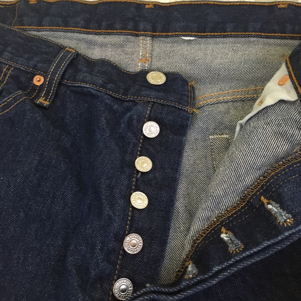 👖SOLD👖VTG 70s Levi’s 501 XX BLANK Red Tab Jeans - Picture 3 of 8